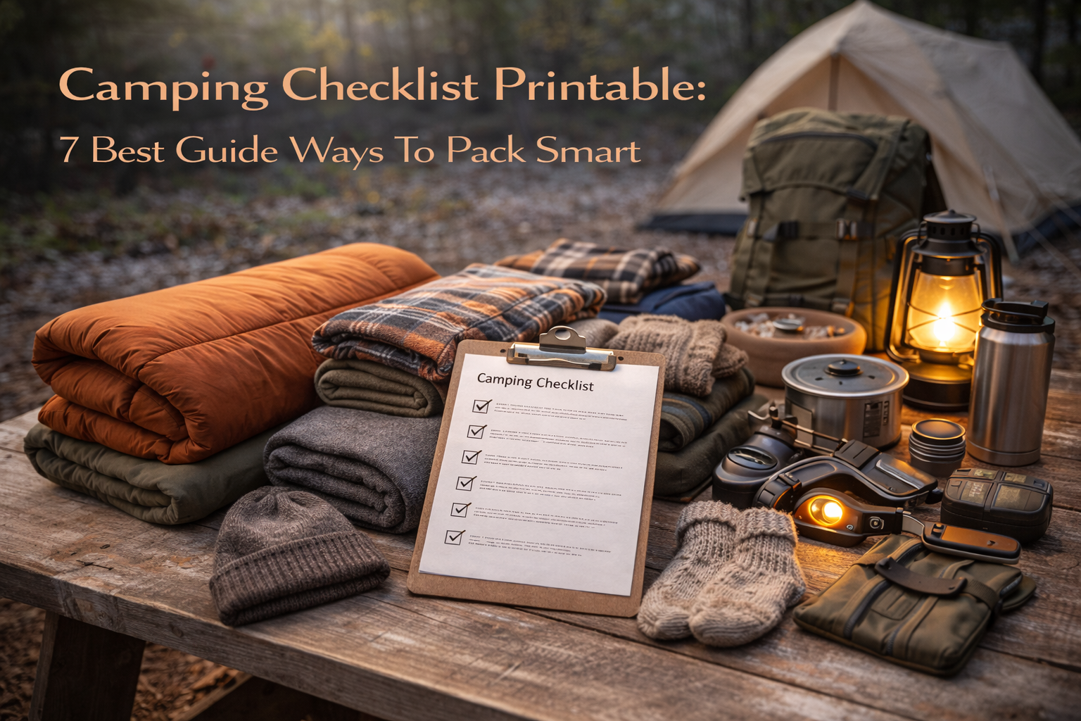 Camping Checklist Printable: 7 Best Guide Ways To Pack Smart