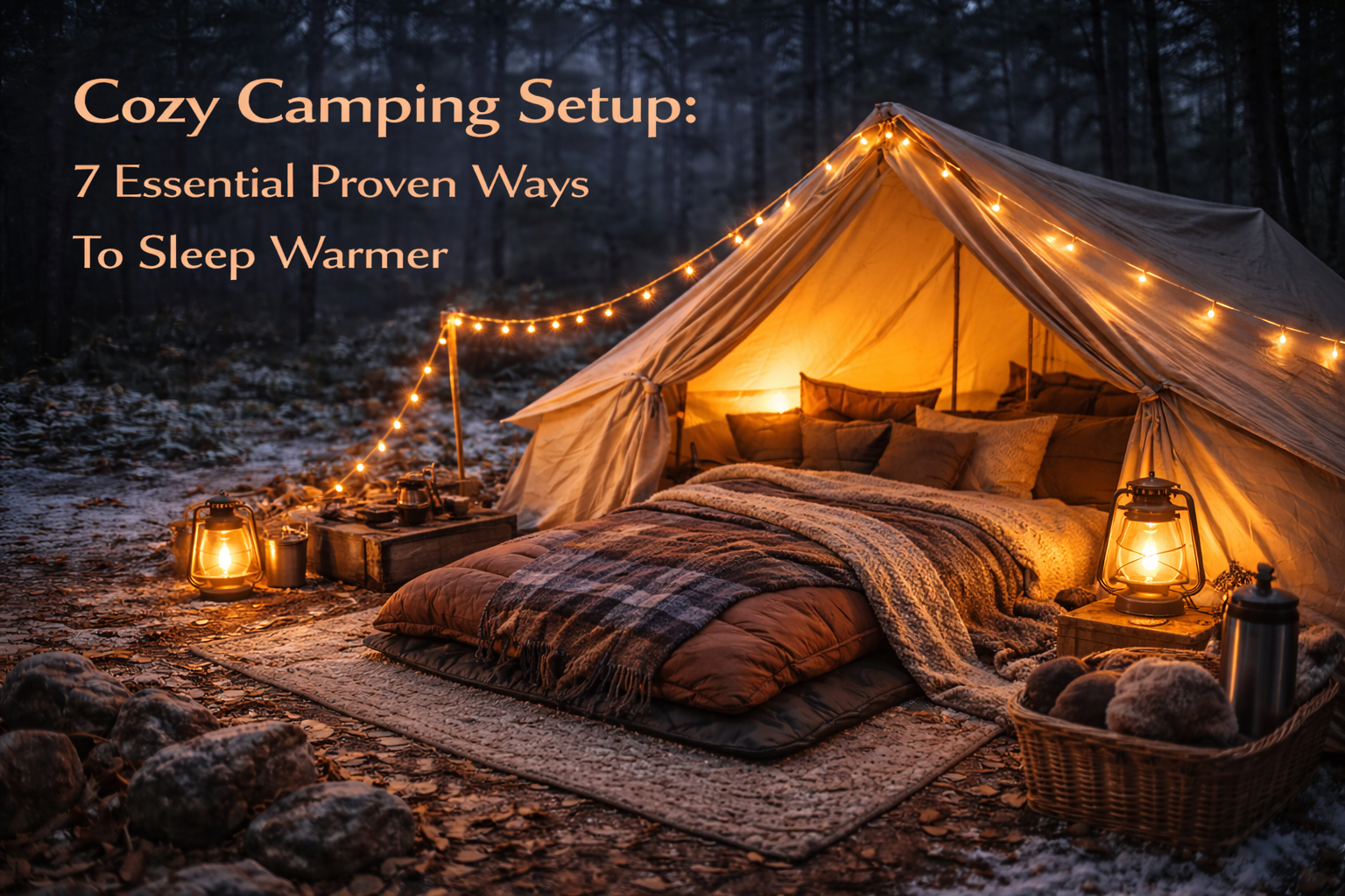 Cozy camping setup: 7 Essential Proven Ways To Sleep Warmer