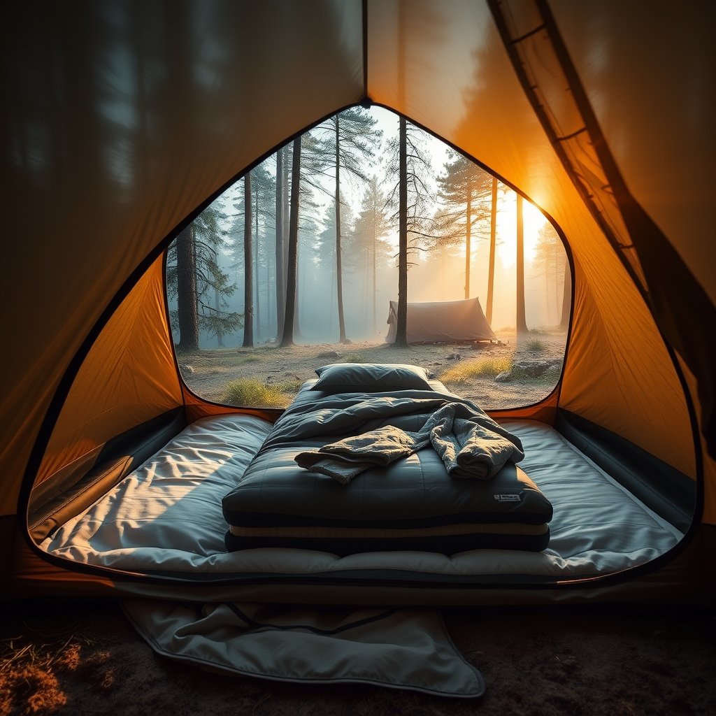 camping sleep system setup - Illustration 1