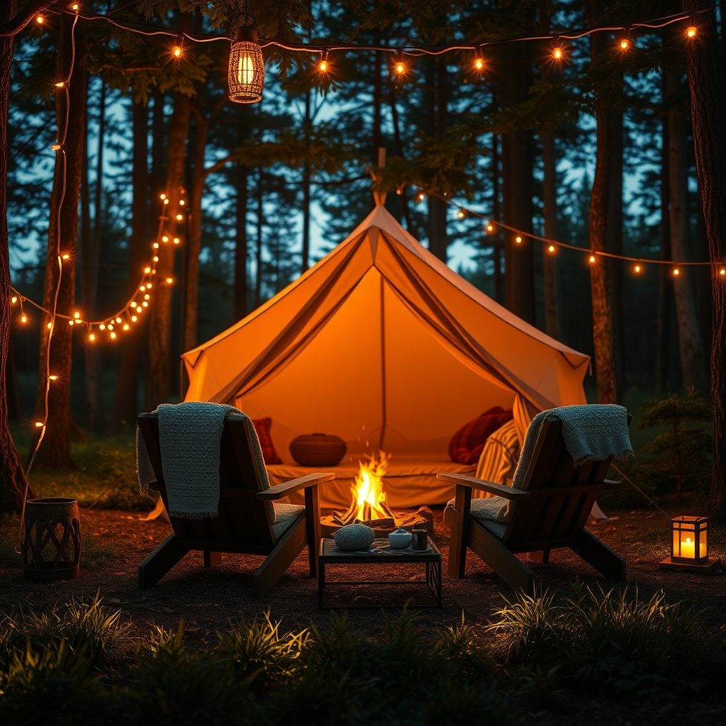 cozy camping lighting ideas - Illustration 1